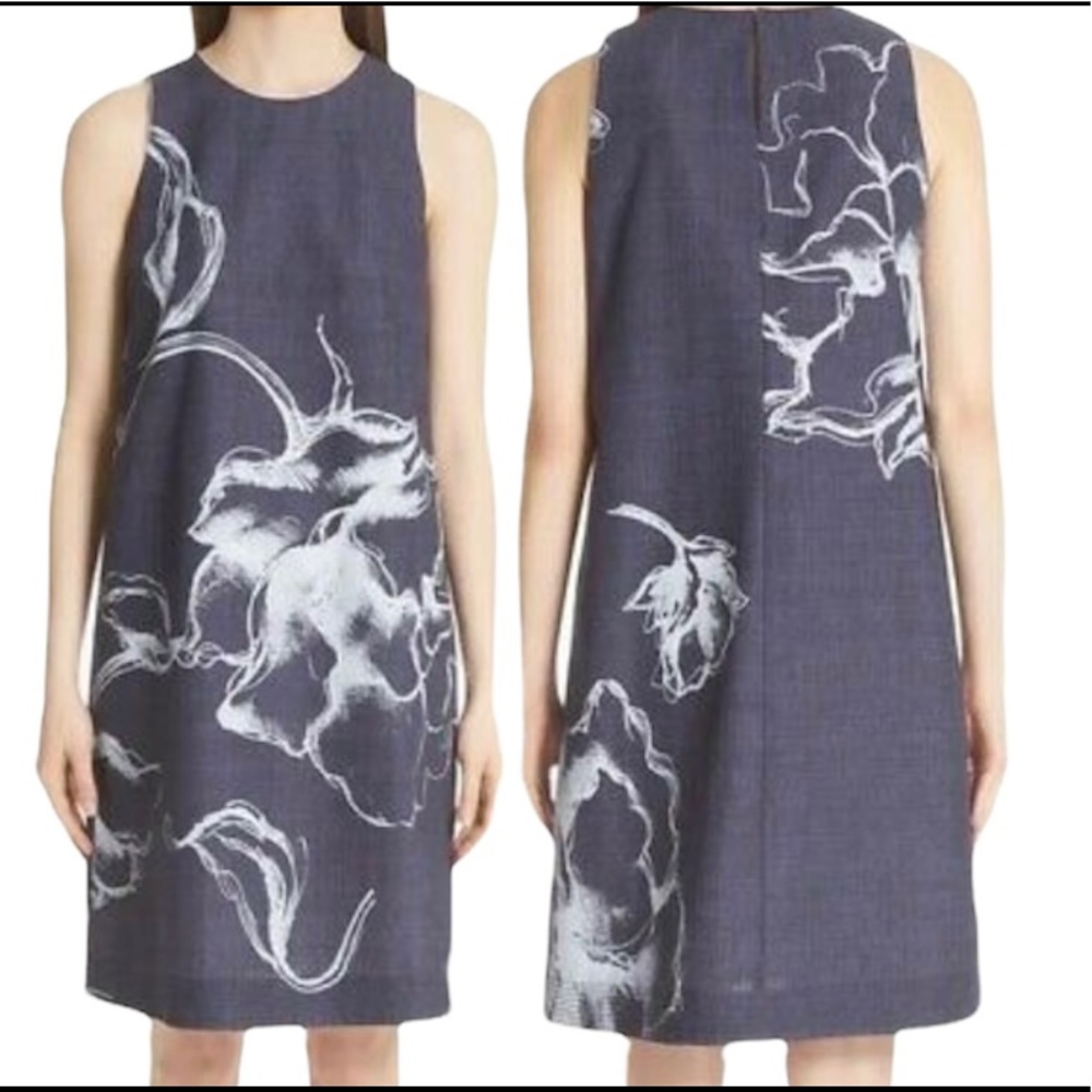 Lafayette 148 NY Sleeveless  Floral Shift Dress